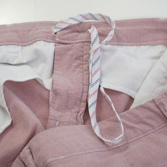 Chubbies Pink Chino Shorts 41/5.5 Mid Rise Zip + Drawstring Tagged 40 - Picture 5 of 6
